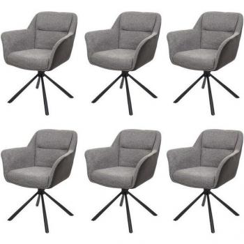 Esszimmerstuhl MCW K33 6er Pack – drehbar, ergonomisch, kunstleder