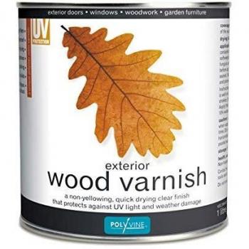 Polyvine Exterior Wood Varnish Satin 1Ltr