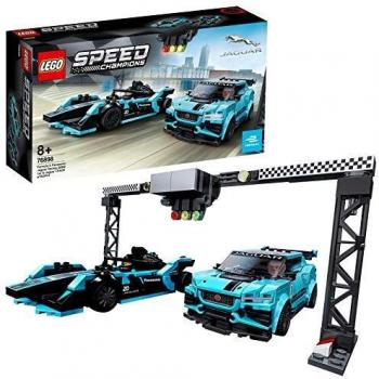 Panasonic Jaguar Racing GEN2 Formula E Electric Race Car, Playset with Jaguar I-Pace eTROPHY Vehicle