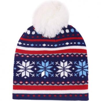Gorro de lana jacquard decorativo para invierno