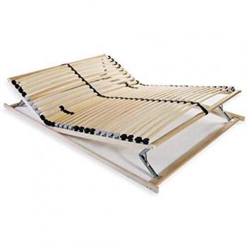 Sommier à lattes pour lit simple, 28 lattes et 7 zones de confort, 100 cm x 200 cm (vidaXL)