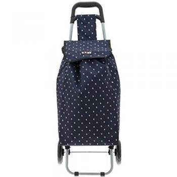 Schwarz‑Weiß 40‑Liter TrioKyo Shopping Trolley Wave