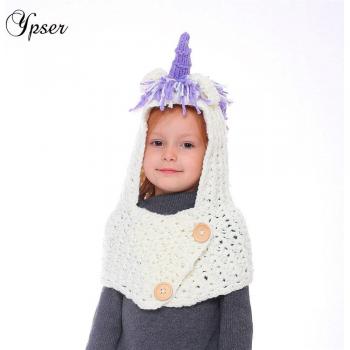 Ypser Kids Unicorn Knitted Hat and Scarf