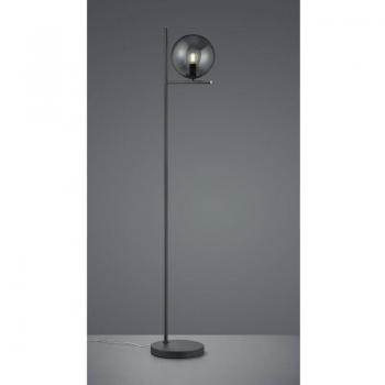 Lampadaire Élégant Sphère en Verre H150 cm Anthracite