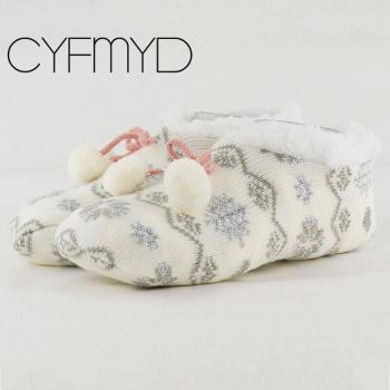 Pantoufles chaudes pour femmes, tricotées et douces pour la maison