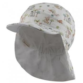 Sterntaler Cappellino Reversibile per Neonati – Design Animali, Bianco/Crème