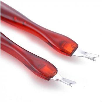 Kit de herramientas para manicura: tenedor de piel muerta en forma de V y cuchillo para pelar cutículas, opción de 2/10 piezas