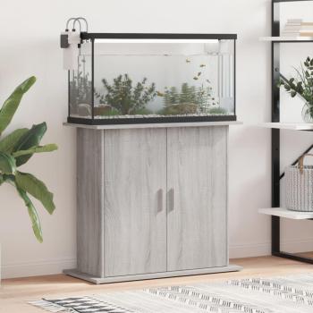 Aquarium Stand 81x36x73 cm Grey Sonoma Engineered Wood vidaXL