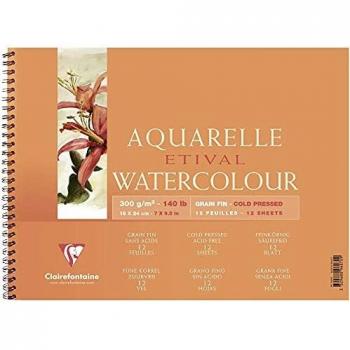 Clairefontaine ETIVAL Aquarell Künstlerblock, 180 x 240 mm