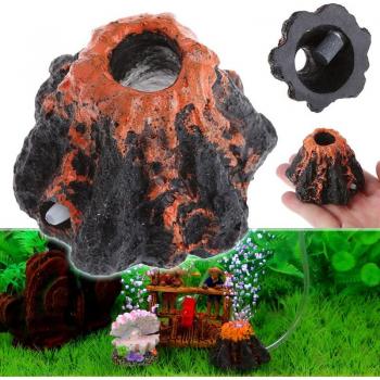 Fish Tank Volcano Resin Ornament