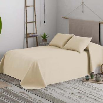 Plaque de lit Boheme lisse 250x270 cm, beige