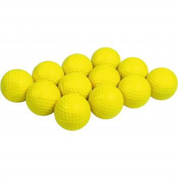 Spordas 12 Yellow Rubber Golf Balls