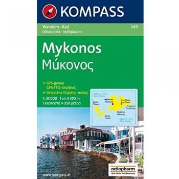 Carta escursionistica n. 249. Grecia. Mykonos 1:35.000. Adatto a GPS. Digital map. DVD-ROM