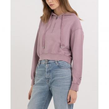 Felpa Replay Powder Rose S con cappuccio