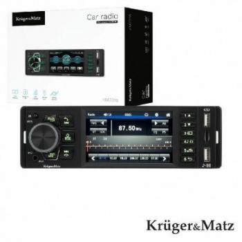 Módulo de áudio automotivo 4” FM MP3 4x50W com BT, RDS, MP4, USB e comando portátil – Kruger & Matz