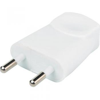 Fiche électrique 2P 6A Mâle Blanc Dhome