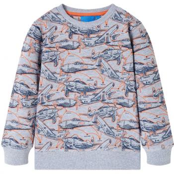 Sudadera Gris Mélange para Niños con Estampado