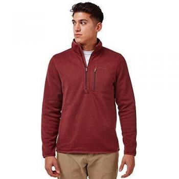 Etna Mezza Zip Herrenpullover Craghoppers Rosso Mattone S