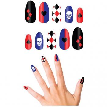 Pack de Faux Ongles Harleen Quinzel Collants Multicolores