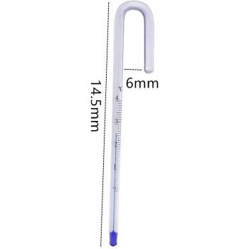 Aquarium Glass Thermometer with Hook 10mm