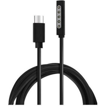 Avizar Caricatore Rapido 65W PD 1,5 m – Cavo USB‑C nero compatibile Surface Pro 2