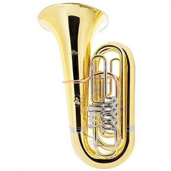 LECHGOLD BT-18/4L Bb-TUBA LACKIERT TROLLEY KOFFER MUNDSTÜCK ZUBEHÖR BASS MESSING