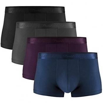 DAVID ARCHY Multipack Boxershorts für Herren – Retro‑Beutel, 4er Set