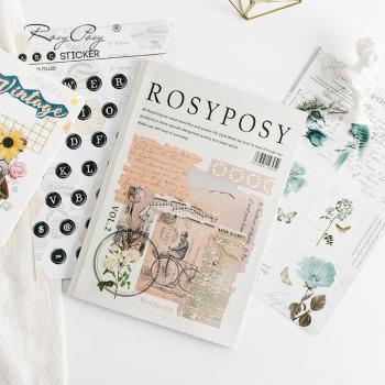 Set de Pegatinas DIY Planificador y Scrapbook Rosy Posy