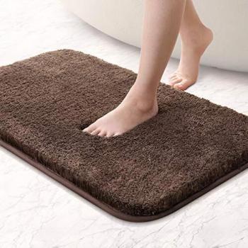 Ultra Soft Non Slip Bath Rug, Absorbent Microfiber Bathroom Mat, Quick-drying, Machine Washable