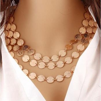 Collar Ajustado de Joyería Bohemia en Color Plata