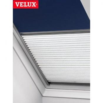 VELUX Verdunkelungsjalousie DFD Manuell Dunkelblau/Weiß 1100, 55x98 cm (C04)