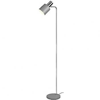 Reality Lampadaire LED E27 Gris Aluminium – Rond