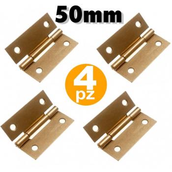 Kit de 4 bisagras Traesio 50 mm y tornillos para puertas de cocina