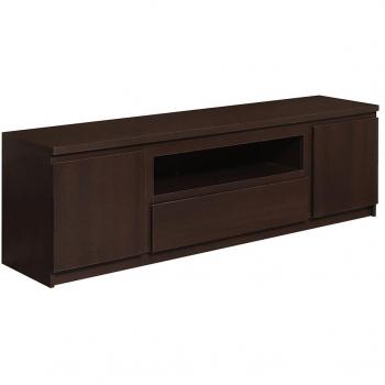 Dark Stained Pine Pello Television Cabinet – Two Doors, One Drawer, 166 x 51 x 45 cm