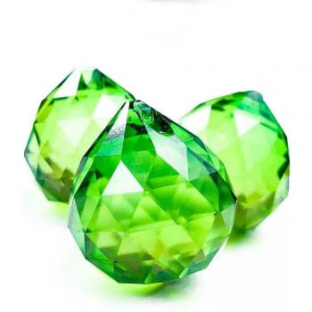 30MM Grüner Kristallball für Hochzeitsdekoration