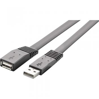 Renkforce USB-Kabel USB 2.0 USB-A Stecker, USB-A Buchse 3.00 m Schwarz hochflexibel RF-409610