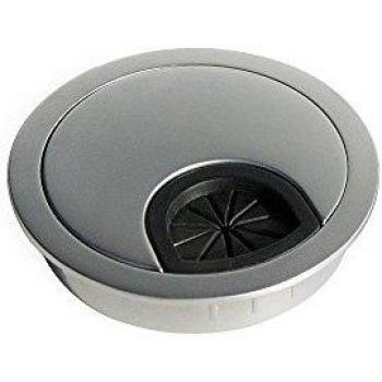 Fijador de Cables Circular 60 mm, Zamak con Acabado Cromado Mate