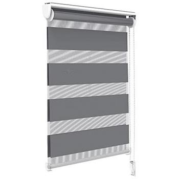 Doppelrollo klemmfix ohne Bohren, Duo Rollo 100x150 cm, Grau