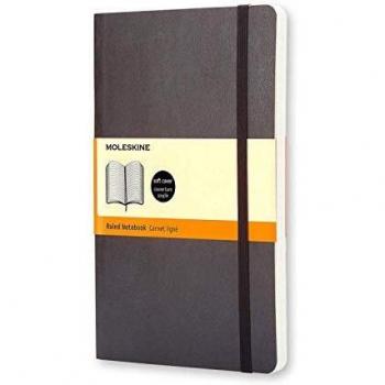 Moleskine (Large) Classic Soft Ruled Notebook (Black) NPW70716