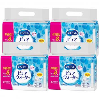 Silcot 1920 Wet Sheets – 99% Water, Unicharm Bargain Tissue (8-Pack)