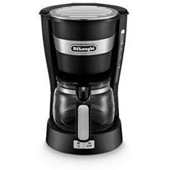De'Longhi Active Line Drip Filter Coffee Machine, Stainless Steel, Keep warm & anti-drip function, 0.65 Litres, ICM14011.BK, Black