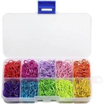 Kit de costura DIY con rotulador de punto de ganchillo y alfileres de seguridad, 300 piezas