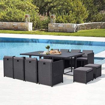 Salotto da Esterno Concept U 12 Posti Resina Intrecciata