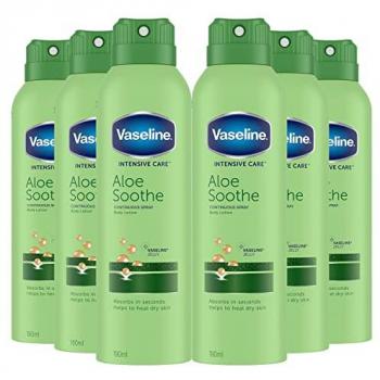 6-Pack Vaseline Intensive Care Aloe Soothe Spray Moisturiser 190ml