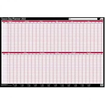 Wall‑Mounted Executive Planner – 915W x 610H, Black/Red Edition