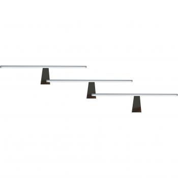 Aufbauleuchte WIEMANN grau (chromfarben) (3er Set)