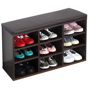 Scarpiera Mosaico di Rovere Scuro RICOOL 79x49x30 cm