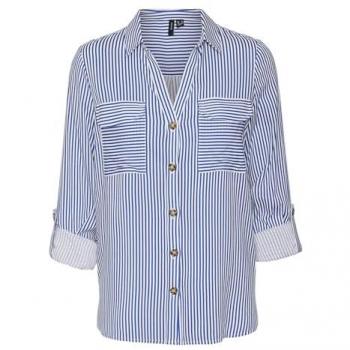 Vero Moda Langarmhemd BUMPY in Blau