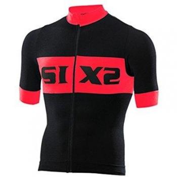 Zwart Luxe Fietsshirt Korte Mouwen Man Sixs
