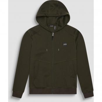 Sudadera de Mezcla Scuba Negra con Logo de Goma